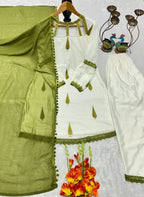 Boho Chic Printed Short Kurti with Flared Pants
