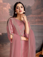 Regal Tradition Embroidered Ethnic Suit Set with Delicate Artisanal Detailing - Surat Wholesale Ethnic Wear (Photo 6)
