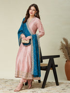 Regal Tradition Embroidered Festive Anarkali Ensemble