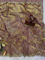 Subtle Grace Embellished Saree with Shimmering Border and Delicate Diamond Patterns - Surat Wholesale Ethnic Wear (Photo 6)