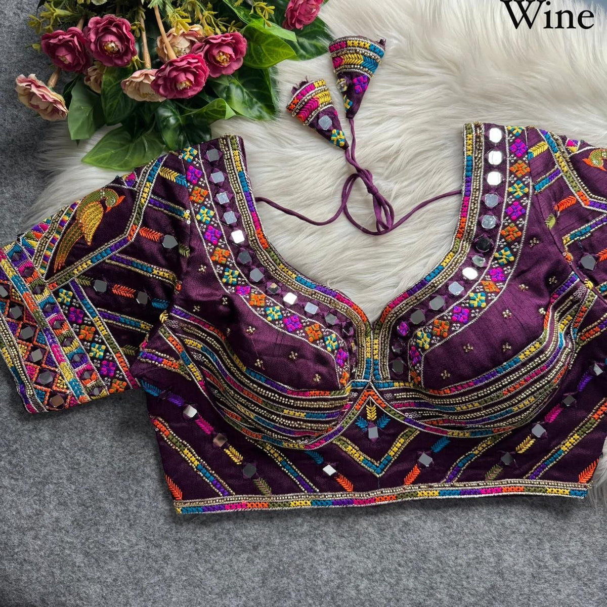 Artisanal Handcrafted Mirrorwork Embroidered Festive Blouse Collection
