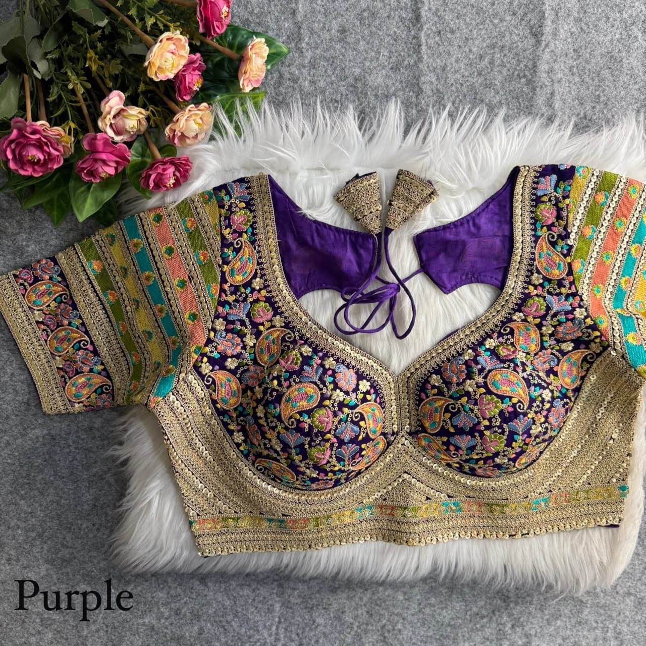 Royal Heritage Intricately Embroidered Festive Blouse Collection