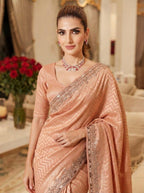 Exquisite Green with Designer Saree Set