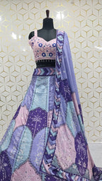 Intricately Embroidered Patchwork Pattern Lehenga Choli Set