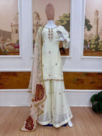 Regal Tradition Embroidered Sharara Set