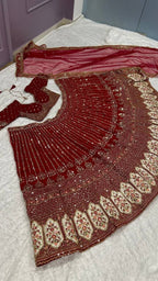 Traditional Bridal Silk Lehenga Set with Heavy Zardosi Work - Surat Wholesale Ethnic Wear (Photo 6)