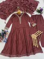 Regal Heritage Embroidered Anarkali Ensemble