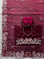 Artisanal Paisley Embroidered Saree for Timeless Celebrations