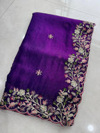 Ornate Vine Embroidery Draped Across a Regal Festive Silhouette