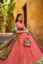 Traditional Woven Paithani Silk Lehenga Set with Rich Woven Dupatta - Surat Wholesale Ethnic Wear (Photo 6)