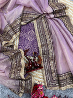 Royal Heritage Embroidered Saree with Intricate Zari Border Detailing - Surat Wholesale Ethnic Wear (Photo 7)