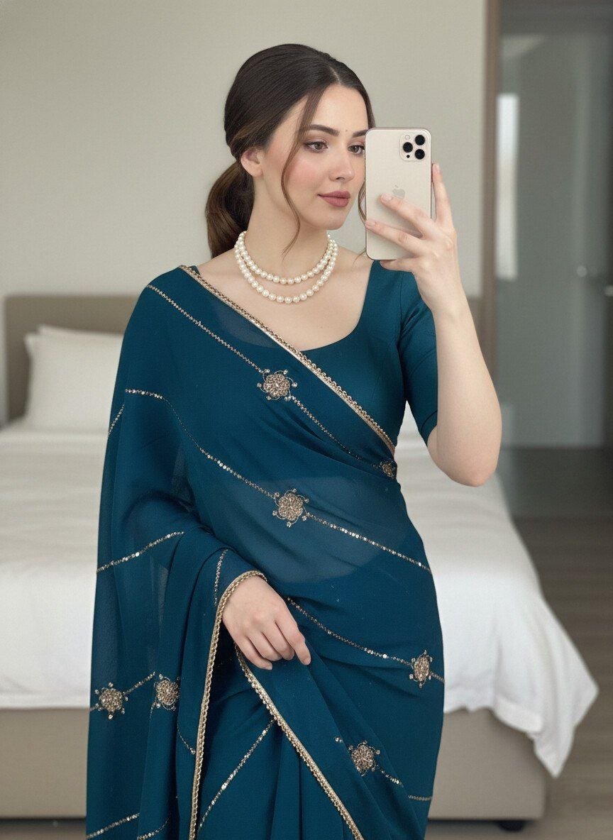 Timeless Splendor Embellished Saree Ensemble