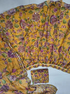 Floral Print Georgette Lehenga Set with Mirror Work Dupatta - Surat Wholesale Ethnic Wear (Photo 7)