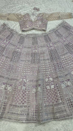 Georgette Chikankari Embroidery Lehenga Set with Sheer Net Dupatta