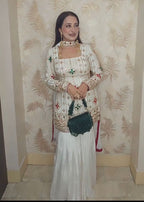 Sparkle The Night In This Exquisite Heavy Work Sharara Suit
