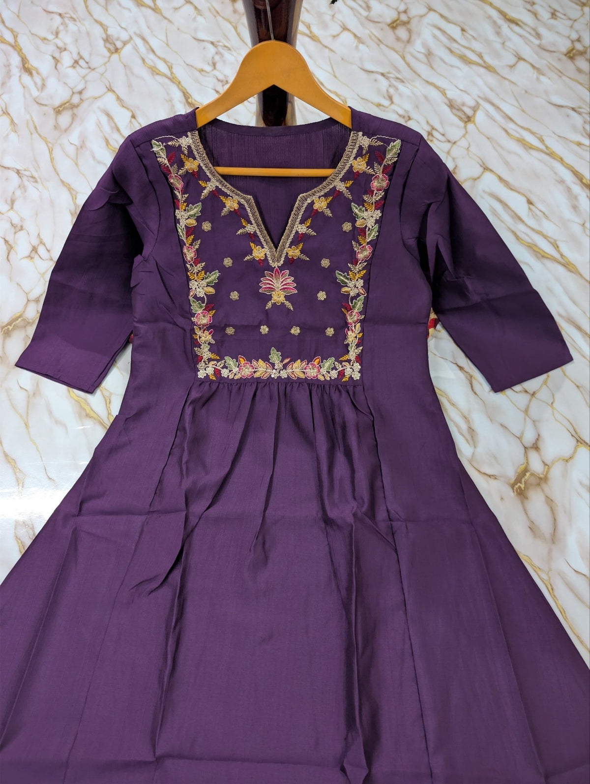 Regal Heritage Floral Embroidered Anarkali Suit Ensemble