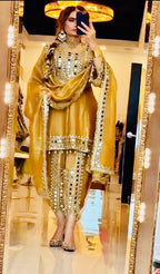 Regal Mirrorwork Palazzo Ensemble for Festive Celebrations
