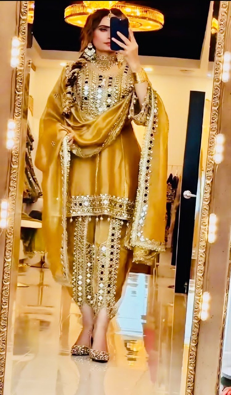 Regal Mirrorwork Palazzo Ensemble for Festive Celebrations