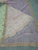 Delicate Floral Embroidered Lehenga Choli with Embroidered Cutwork Border Dupatta - Surat Wholesale Ethnic Wear (Photo 7)
