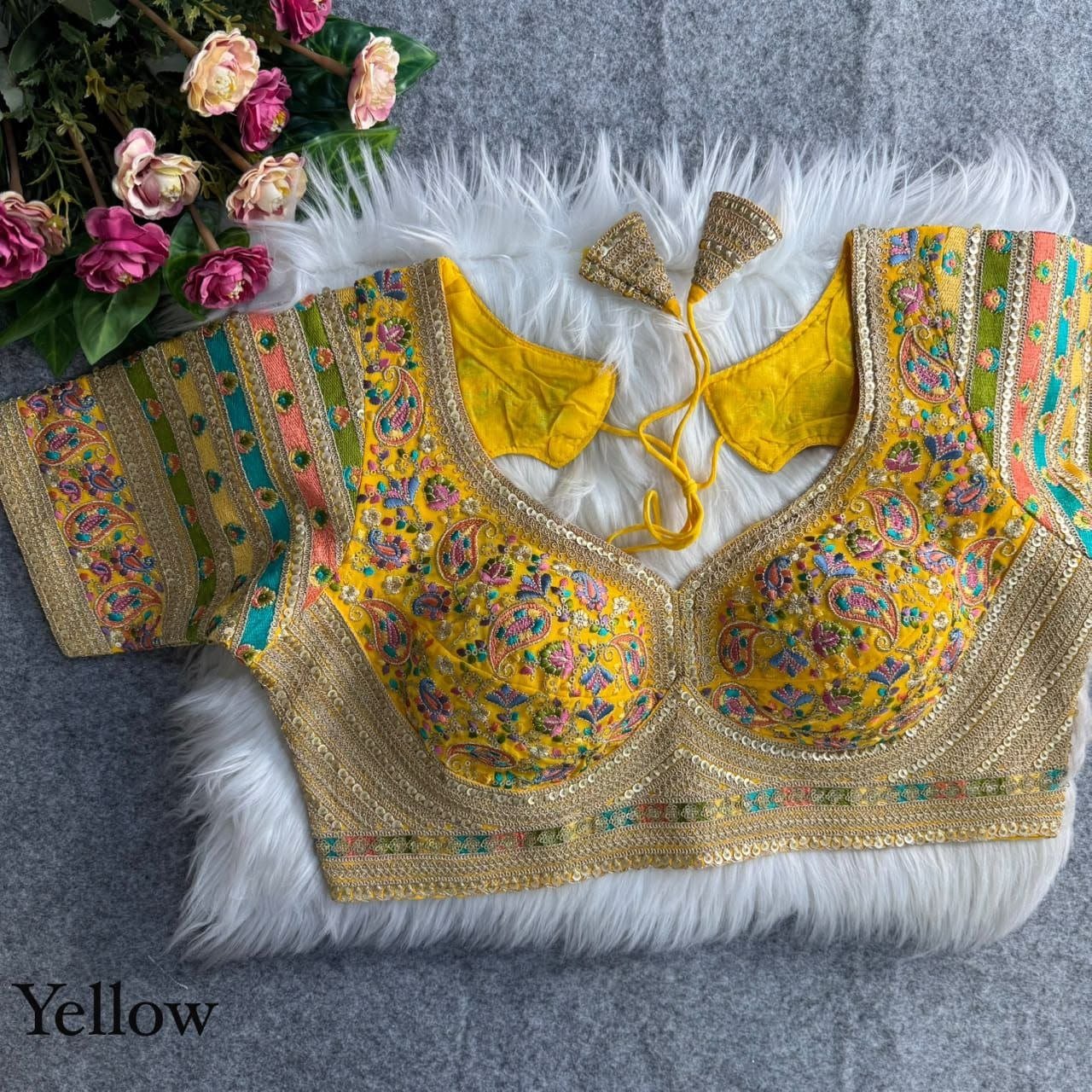 Royal Heritage Intricately Embroidered Festive Blouse Collection