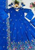 Royal Heritage Embroidered Anarkali Ensemble With Intricate Floral Craftsmanship - Surat Wholesale Ethnic Wear (Photo 7)