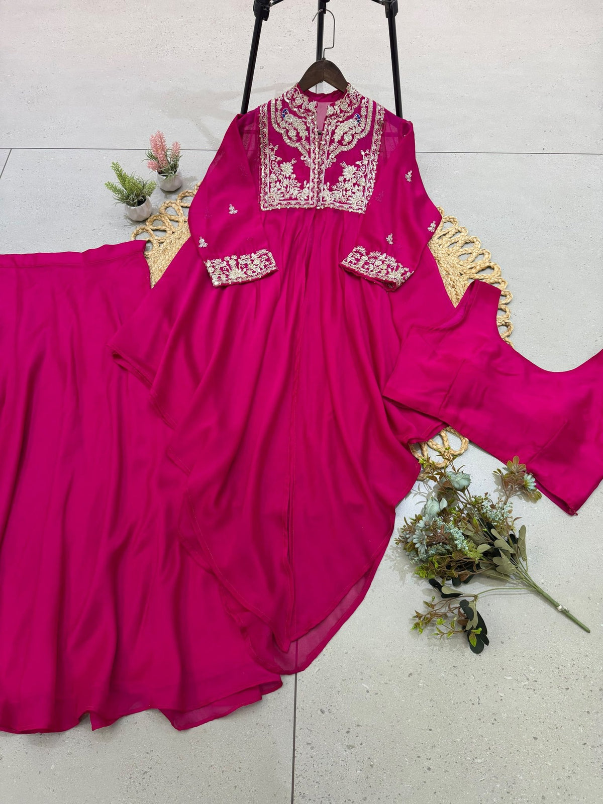 Royal Heritage Embroidered Anarkali Ensemble With Intricate Craftsmanship