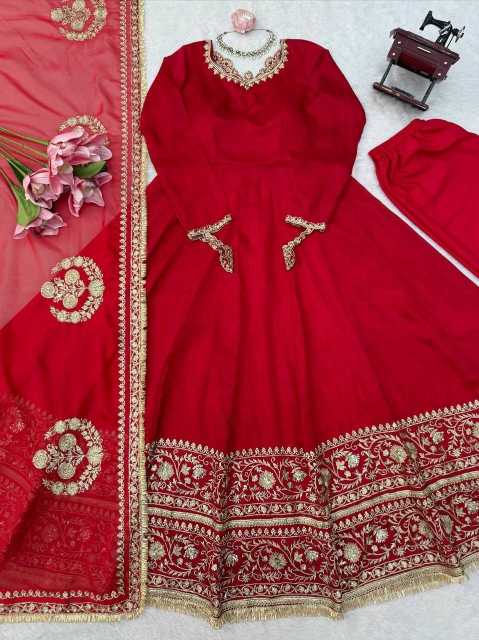 Regal Embroidered Anarkali Ensemble for Grand Festive Celebrations