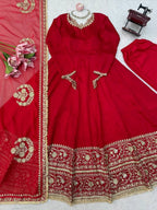 Regal Embroidered Anarkali Ensemble for Grand Festive Celebrations