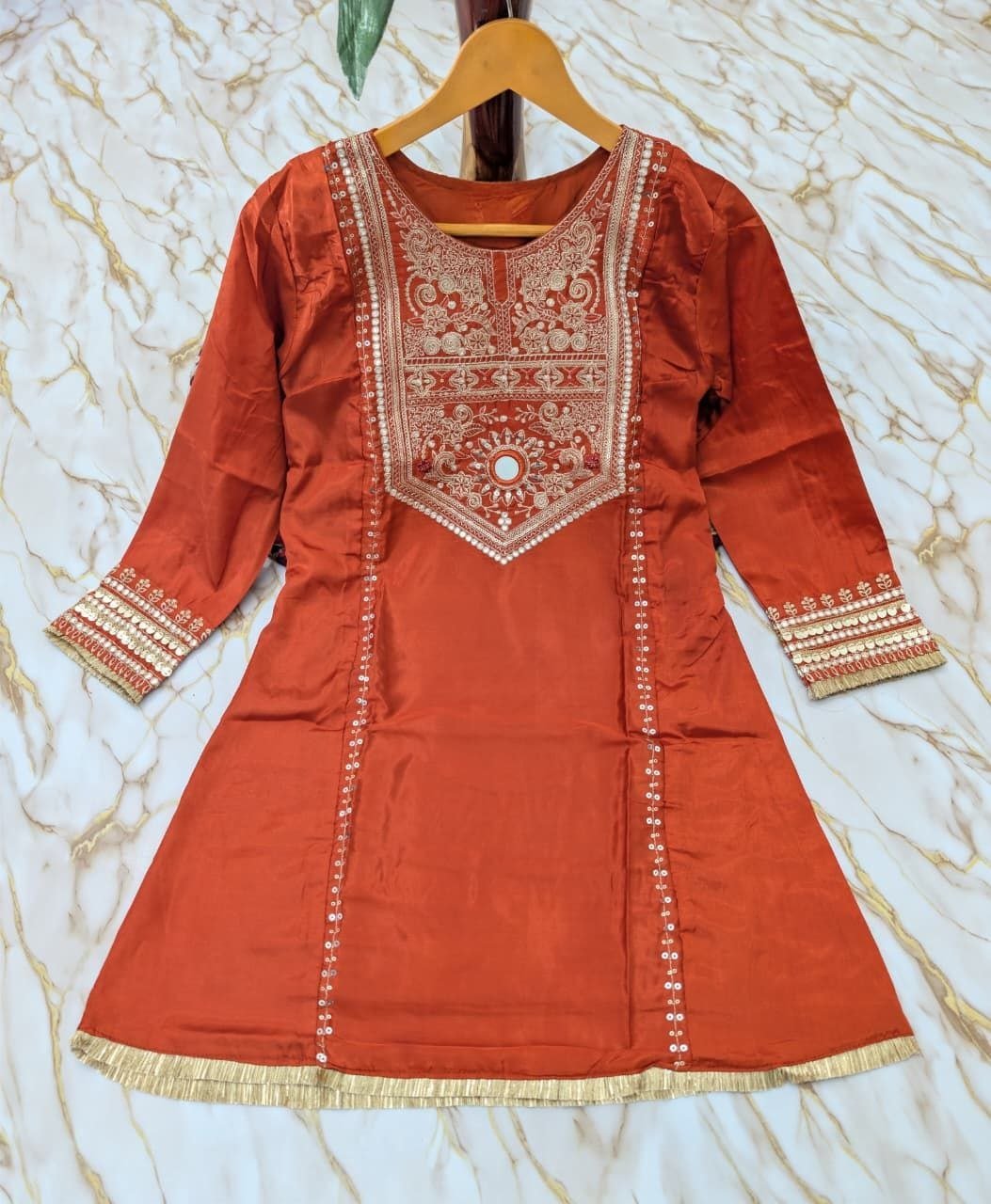 Regal Yoke Embroidered Sharara Suit Set