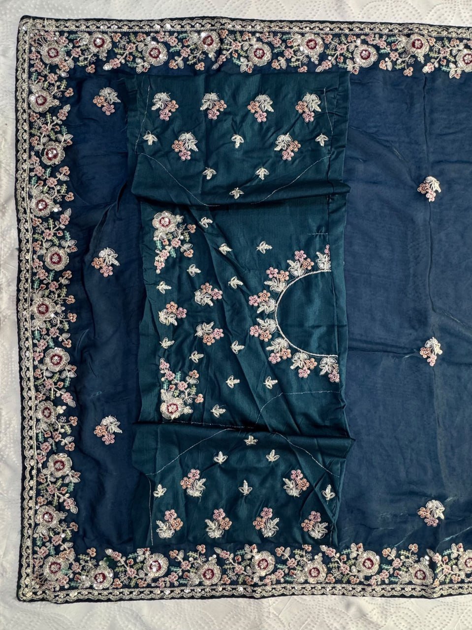 Timeless Floral Embellished Sarees Crafted for Sophisticated Celebrations
