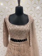 Intricate Chikankari Sequined Net Lehenga Set with Embellished Belt - Surat Wholesale Ethnic Wear (Photo 7)