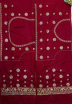 Royal Heritage Embroidered Saree with Intricate Floral Border Detailing - Surat Wholesale Ethnic Wear (Photo 7)