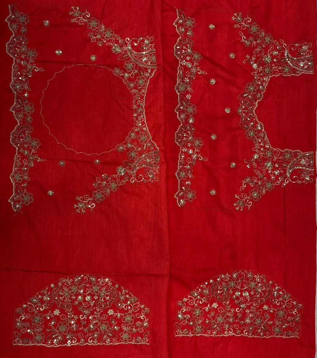 Royal Heritage Floral Embroidered Saree with Intricate Sequin Border and Designer Blouse