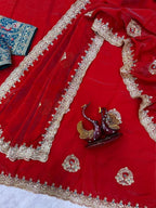 Regal Embroidered Saree with Ornate Heritage Detailing