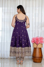 Regal Embroidered Flared Ensemble for Festive Celebrations