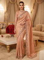 Exquisite Green with Designer Saree Set