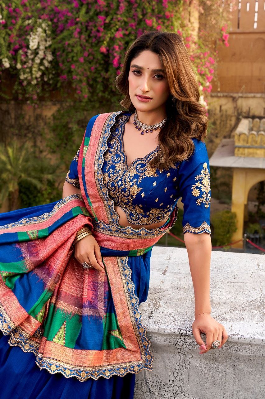 Royal Heritage Embroidered Lehenga Choli With Designer Dupatta