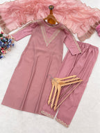 Regal Tradition Embroidered Ethnic Suit Set with Delicate Artisanal Detailing - Surat Wholesale Ethnic Wear (Photo 7)