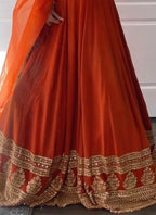 Graceful Solid Flared Lehenga Set with Heavy Embroidered Border - Surat Wholesale Ethnic Wear (Photo 7)