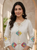 Embroidered Straight Kurta With Salwar And Dupatta - Surat Wholesale Ethnic Wear (Photo 7)