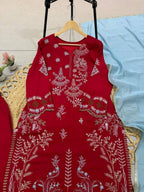 Royal Heritage Intricately Embroidered Kurta and Palazzo Set