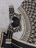 Heavily Embellished Sequined Crop Top Lehenga Choli Set