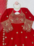Festive Embroidered Anarkali Suit with Dupatta - Surat Wholesale Ethnic Wear (Photo 8)