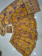 Floral Print Georgette Lehenga Set with Mirror Work Dupatta - Surat Wholesale Ethnic Wear (Photo 8)