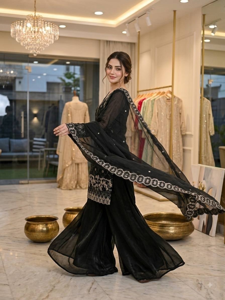 Regal Embroidered Palazzo Suit for Grand Festive Celebrations