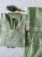 Hand-Embroidered Anarkali Kurta Set with Lace Dupatta - Surat Wholesale Ethnic Wear (Photo 8)