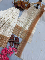 Intricately Embroidered Sharara Suit Set With Border Dupatta - Surat Wholesale Ethnic Wear (Photo 8)