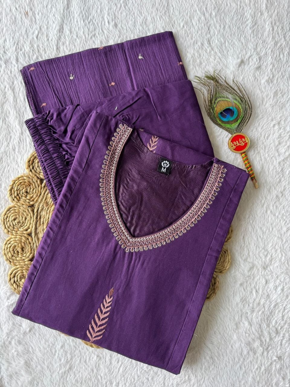 Royal Heritage Embroidered Kurta Set with Artistic Motifs and Graceful Dupatta