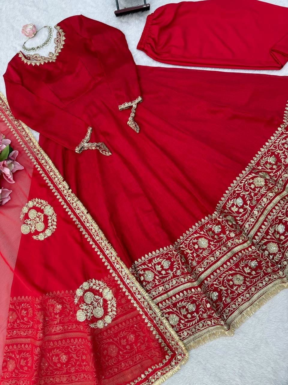 Regal Embroidered Anarkali Ensemble for Grand Festive Celebrations