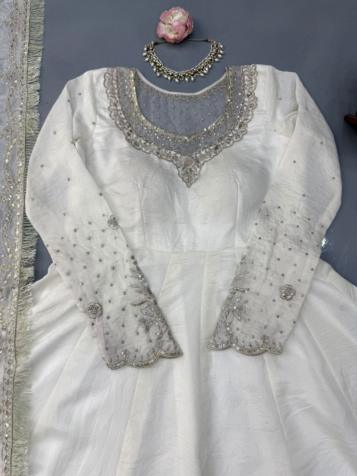 Regal Embroidered Anarkali Ensemble for Timeless Festive Celebrations